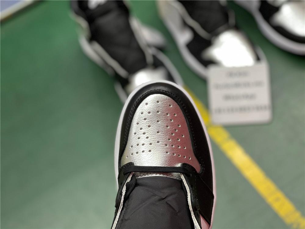 Pk god air Jordan 1 OG retro silver toe retail materials ready on March 10th